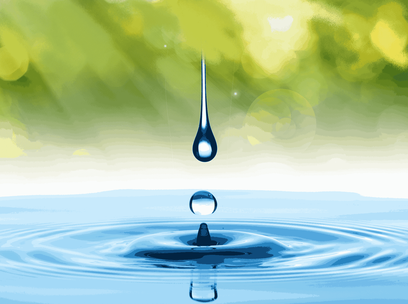 Waterdrop Background for P234 Water Flow Meter