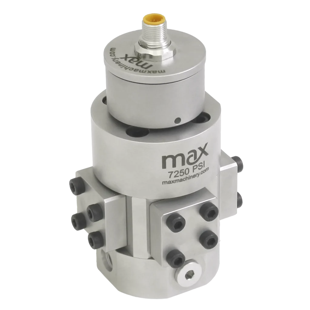 Max Machinery P002 Piston Flow Meter Front View