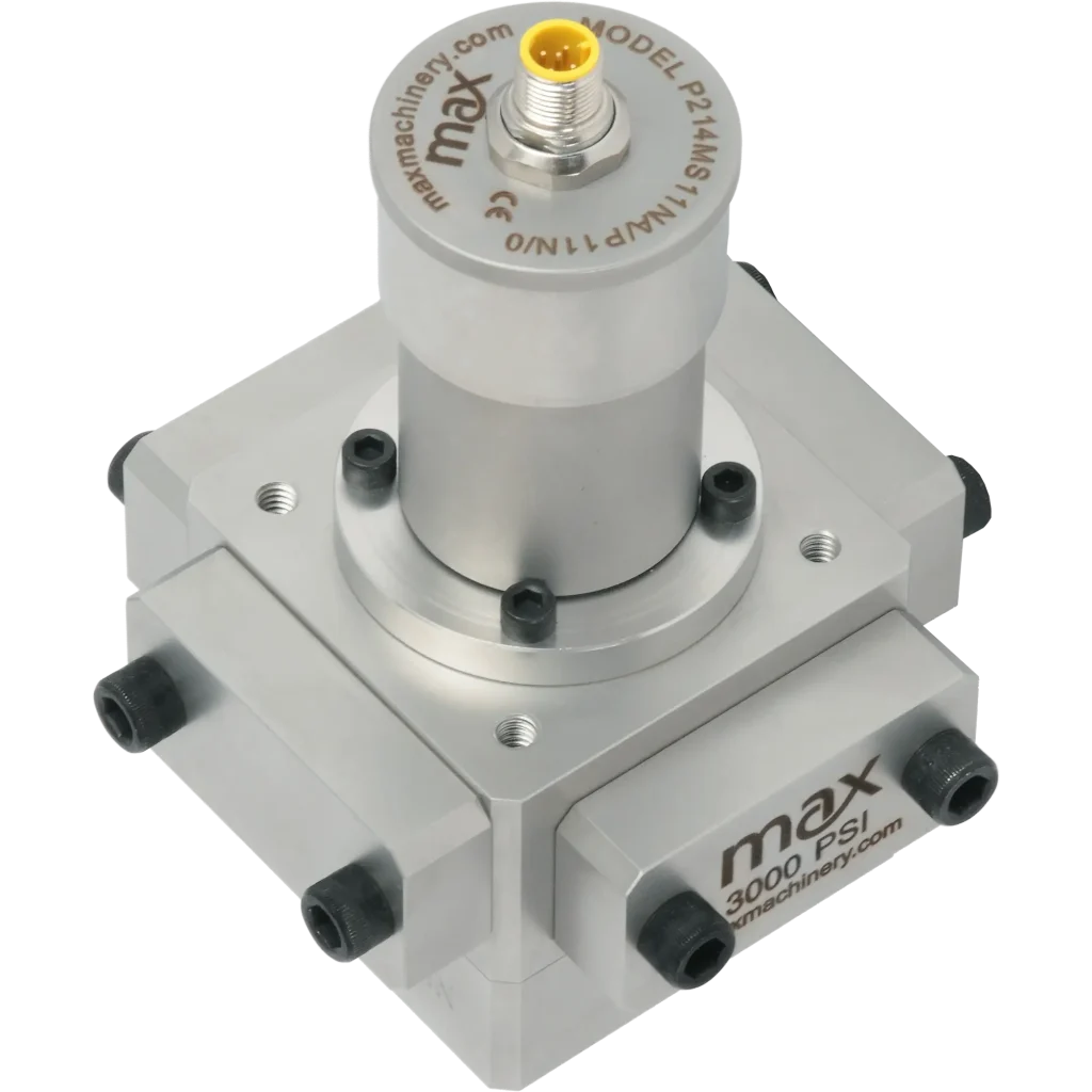 Max Machinery P214 Piston Flow Meter Front View
